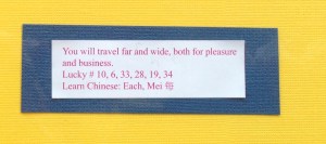 2012: Exchange Student Forture Cookie