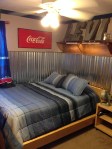 Teen Boy Room: Corrugated steel wainscoting, industrial, coke, copper