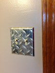 Teen Boy Room: industrial, diamond plate, light switch