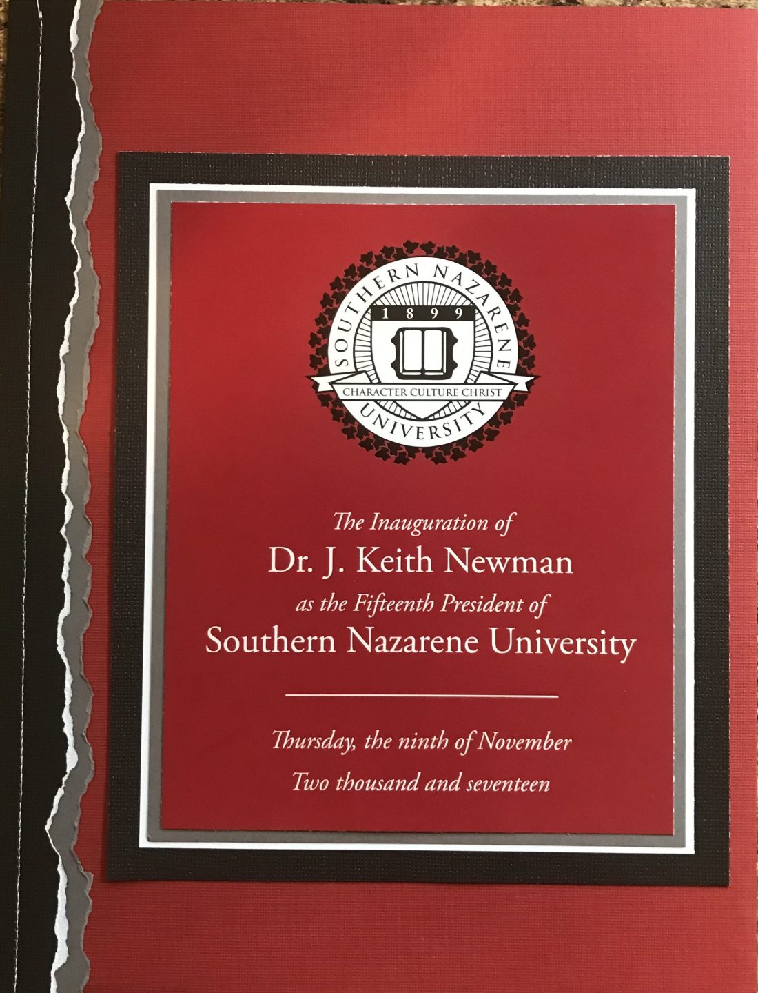 2017: Dr Keith Newman Inauguration 1