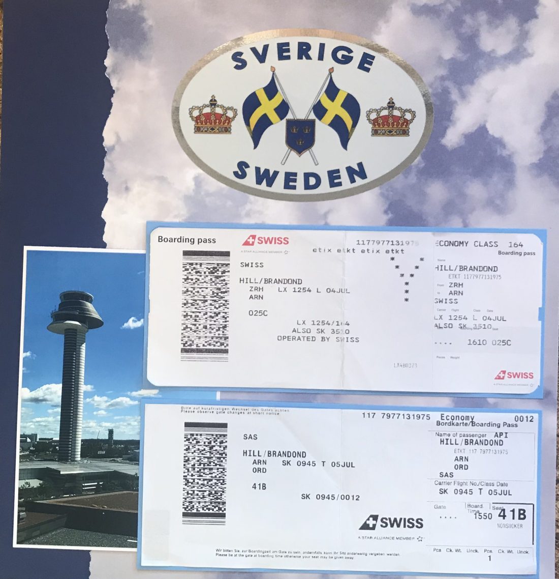 Germany 2017: Flight home through Stockholm