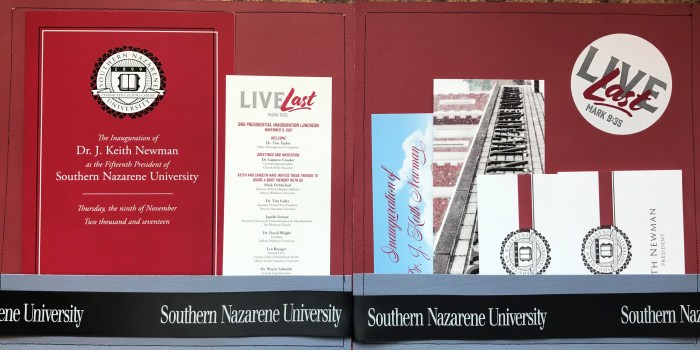 2017: Dr Keith Newman Inauguration – Southern Nazarene University - Personal Album 2